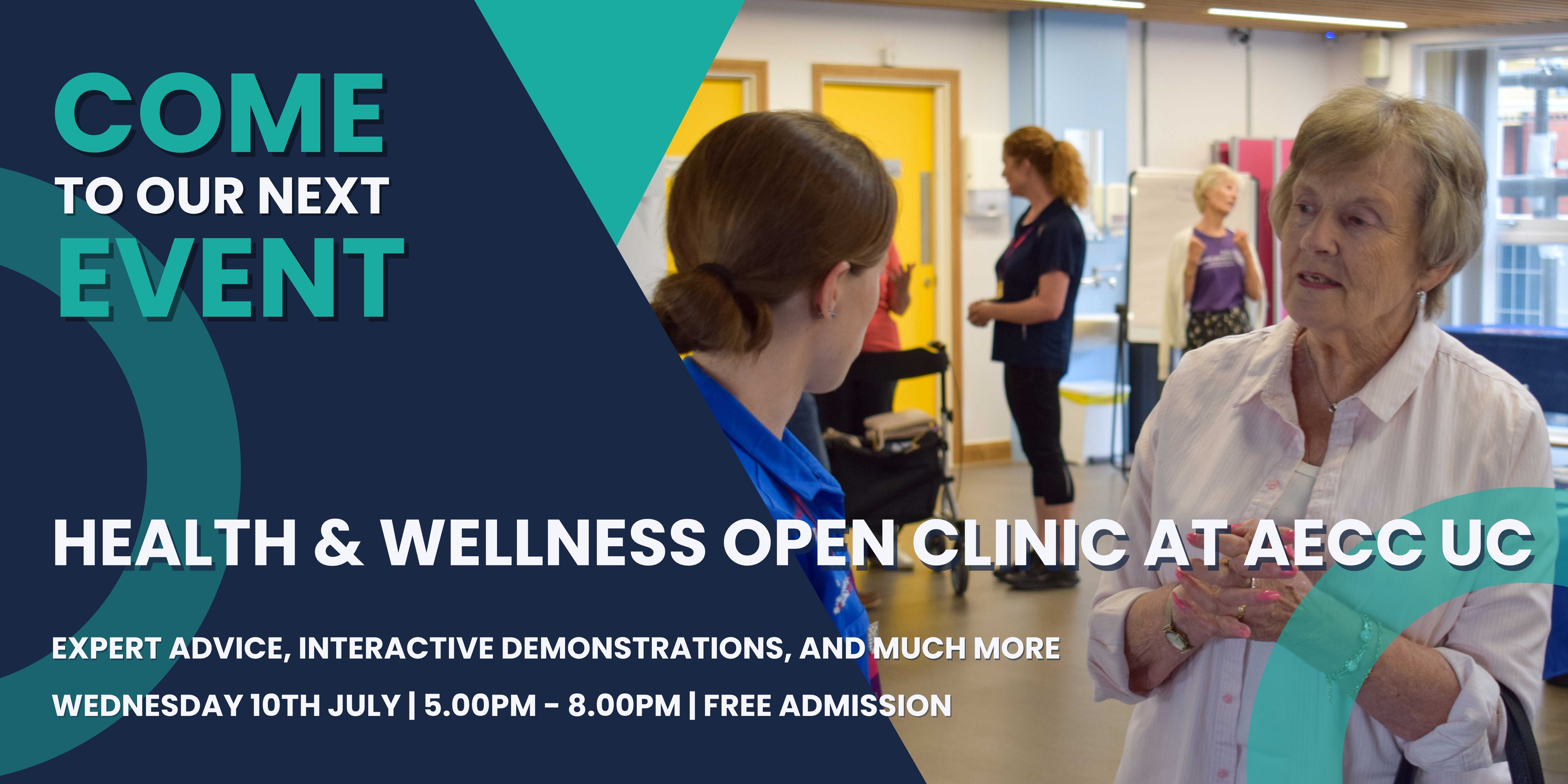 Health and wellness open clinic banner